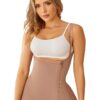Faja pierna corta semi strapless zipper costado
